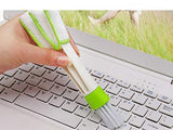 Syga Duster Automotive Air Conditioner Cleaner and Brush, Dust Collector Cleaning Cloth Tool for Keyboard, Window, White, 16.5 x 4 cm
