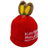 SYGA Winter Caps Woolen Knitted Cap for Kids Babies Ski Beanie Hat Double Dual Ears Beanie Cap for Girls Boys for 6 Months - 3 Years