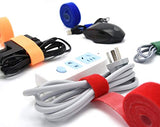 SYGA Nylon Double Sided Wellkro Tape, Hook and Lock Tape, Sew-on Power Wire Management Fastening Tape Cable Tie for Interlocking, Apparel, Home Textile, Industrial Use and More-25mx15mm Assorted Color
