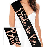 SYGA Bride to Be Sash Black Bachelorette Sash Bridal Shower Sash/Bachelorette Party Supplies/Spinster Party Sash- Black Gold