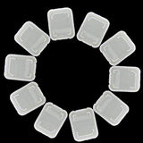 SYGA 10 Pieces Memory Card Plastic Storage Case for SD MMC/SDHC PRO Duo (Memory Card not Included) (1.9" x 1.5" x 0.3")