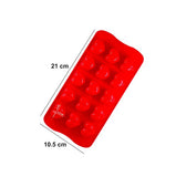 SYGA 15 Holes Red Silicone Heart Shape Mold