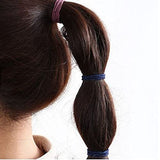 SYGA Multicolor Hair Bands (100) Hair Bobbles Hair Ties 3mm Hair Bands for Women Versatile Hair Band for Styling Pony Ponytail for Girls Stretchable Elastic Hair Bands and Hair Elastics- Morandi