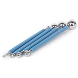 4X Fondant Cake Flower Decorating Clay Sugarcraft Ball Modelling Cutter DIY Tool, Blue