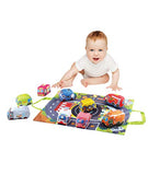 SYGA Soft Cars Toys,Town Play Mat,9 PCs Toddler Cars Activities Cloth Vehicles Toy Car Set.