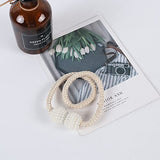SYGA 2Pcs Magnetic Curtain Tiebacks Clip Rope Holdbacks Classy Decorative Pearl Holder Buckles for Home Hotel Window Draperies Rope Ties Office Living Bedroom Decoration- Simple Beige