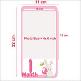 SYGA 1 to 12 Month Animal Photo Banner for Your Baby with Front Side Photo Space & Sweet Memory Writing Space Back Side of Banner