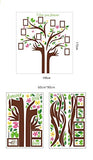SYGA Brown Photo Frame Tree PVC Vinyl Wall Sticker