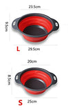 SYGA Set of 2 Vegetable Fruit Washer Strainer_Red