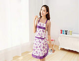 SYGA Rose Design Kitchen Apron with Random Lace Color(Purple)