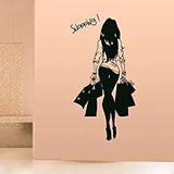 SYGA Shopping Lady, Girl Wall Art Wall Stickers