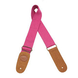 SYGA Cool Design Cotton Leather Guitar Strap(Pink)