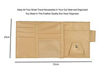 SYGA Leather Car Visor Organizer Sun Shade CD Holder Card Storage Pouch Bag Multi-Functional Organizer(Beige)