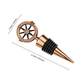 SYGA Wine Bottle Stoppers Wedding Favors, Vintage Copper Compass Bottle Cap Gifts for Guests Adults