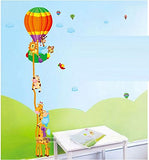 SYGA Height Measurement with Animals Fun Decals Design Wall Stickers