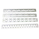 SYGA 4pcs / Set Geometry Wave Sugar Craft Plastic Fondant Cutter Cake Mould Cake Decoration