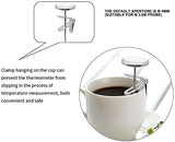 SYGA Thermometer Probe Clip Ambient Holder Stainless Steel Thermometer Probe Holder Mutifunctional Probe Clip BBQ Grill Probe Clip for Temperature Reading- Silver, Style 1