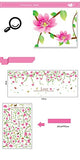 Syga Beautiful Pink Flower Decals Design Wall Stickers A_FSHU_A