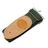 SYGA Cool Design Cotton Leather Guitar Strap(Green)