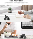SYGA Portable Foldable Cell Phone Stand, Multi Angle Adjustable Mobile Stand for All Smartphones, Android, Samsung, Xiaomi, OnePlus, Tablet, Mobile Stand for Table, Office, Gift, Bed (Black)