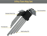 SYGA 9Pcs Allen Hex Key Set Metric Torx Star Hexagaon Wrench Set for Bike Furniture Assembly Bicycle Repair Household DIY and Craft with Holder T10 T15 T20 T25 T27 T30 T40 T45 T50