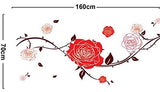 Syga Red Rose Beautiful Floral Decals Design Wall Sticker 7113