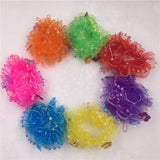 Candy-colored silk yarn children's head flower baby performance dance hair accessories ponytail hair bundle flower hair ring 2 yuan store supply