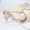 Rose gold + violet + white