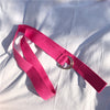 A red clean face belt