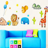 SYGA Cute Animals Kids Room Wall Sticker Wall Decal-J_EUGG