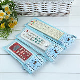 SYGA Fancy Cartoon Bear Fabric Lace Remote Cover TV AC Set Top Box Remote Control Case Teddy Bear Gadgets Appliances- Blue, Set of 3 Pcs