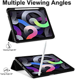 SYGA Cases for iPad Pro 12.9 Inch 2020 (5th/4th Gen) Flip Cover with Pencil Holder, Black