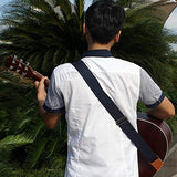 SYGA Cool Design Cotton Leather Guitar Strap(Red)