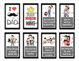 SYGA Set of 8 Father's Card for Dad is The Best - Birthday,Anniversary,Father Day Gift for Father