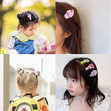 SYGA 10Pcs Baby Hair Clip For Girl Alligator Teeth Hair Accessory For All Type of Infant Toddler Baby Hairs Bow Ice Cream Candy Corn Patterns- Set of 10, Ice Cream