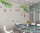Syga Purple Flower and cage Wall Stickers A_SFSO_Purple