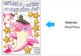SYGA Pink Whale Wall Stickers Wall Decals Design A_MSOY