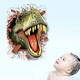 SYGA PVC Vinyl Wall Stickers for Living Room Self Adhesive Stickers (3D Scary Dinosaur) - Green