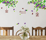 Syga Purple Flower and cage Wall Stickers A_SFSO_Purple