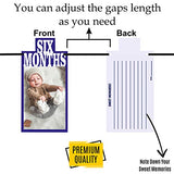 SYGA 1 to 12 Month Rainbow Baby and Couple Banner with Front Side Photo Space & Sweet Memory Writing Space Back Side of Banner