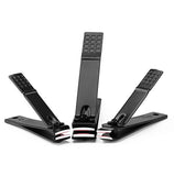 SYGA Nail Pack of 3 Clipper Set - Premium Black Stainless Steel Deluxe Fingernail and Toenail Clipper Cutter