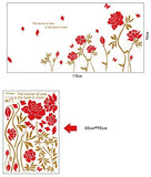 Syga Red Flowers Decal Design Wall Stickers A_SFSA