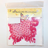 SYGA 3D Butterfly Wall Sticker 24 Pcs,Pink