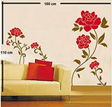 Syga Red Rose Removable Wall Stickers Decals Design 7066