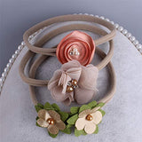 SYGA 3 Pcs Children's Girls Hair Band Baby Stretch Nylon Baby Rabbit Ear Hair Jewelry Headband