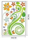 Syga Beautiful Colorful Floral Design Wall Stickers A_EUUH