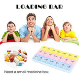 SYGA Pill Box with 7 Day Weekly Daily Pill Box Portable Tablet Container Organiser Medicine Dispenser Storage Travel Pill Holder Case