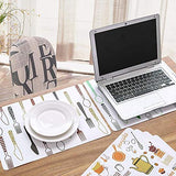SYGA Set of 4 Coffee Cup Design Washable Table Mats, Place Mat(Green)
