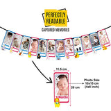SYGA 1 to 12 Month Music Theme Animal Banner with Front Side Photo Space & Sweet Memory Writing Space Back Side of Banner