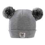 SYGA Baby Knit Hat Scarf Set Toddler Girls Boys Winter Pom Pom Beanie Cap Neck Warmer Grey